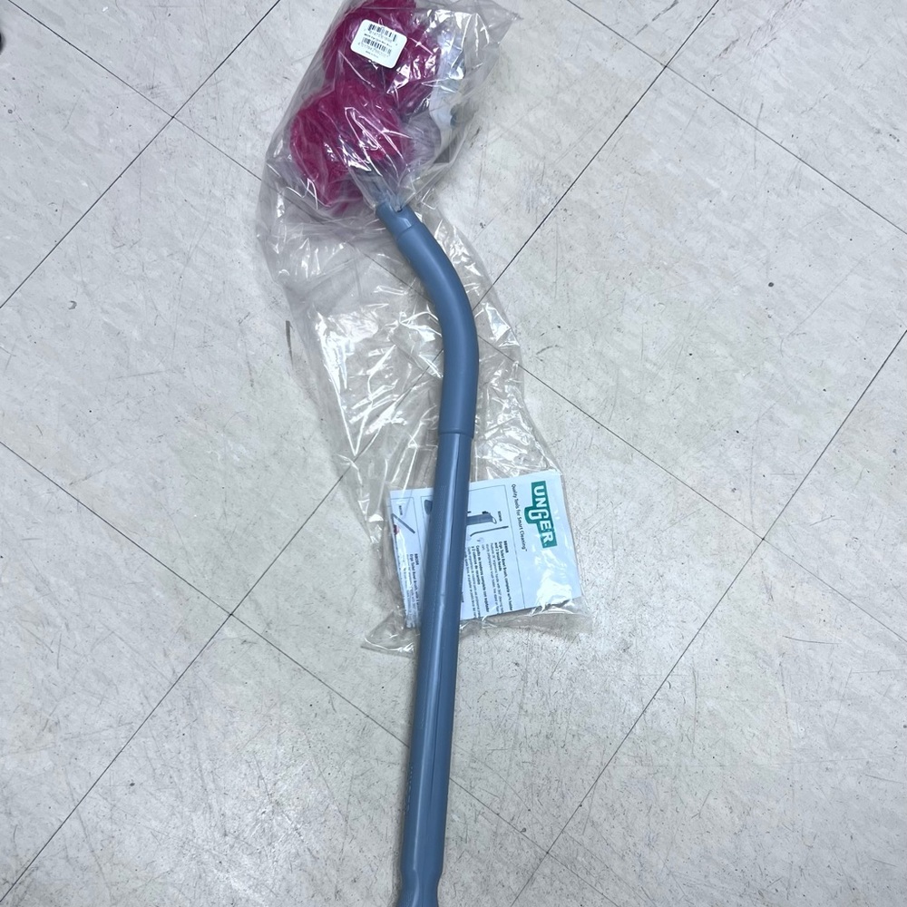 $35 NEW "Unger" BBCOR 26" Ergo Gray and Red Toilet Brush Set NEW ❤️